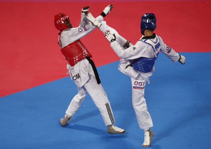 Netinho Marques conquistou o ouro no taekwondo com uma virada no fim — Foto: REUTERS/Susana Vera